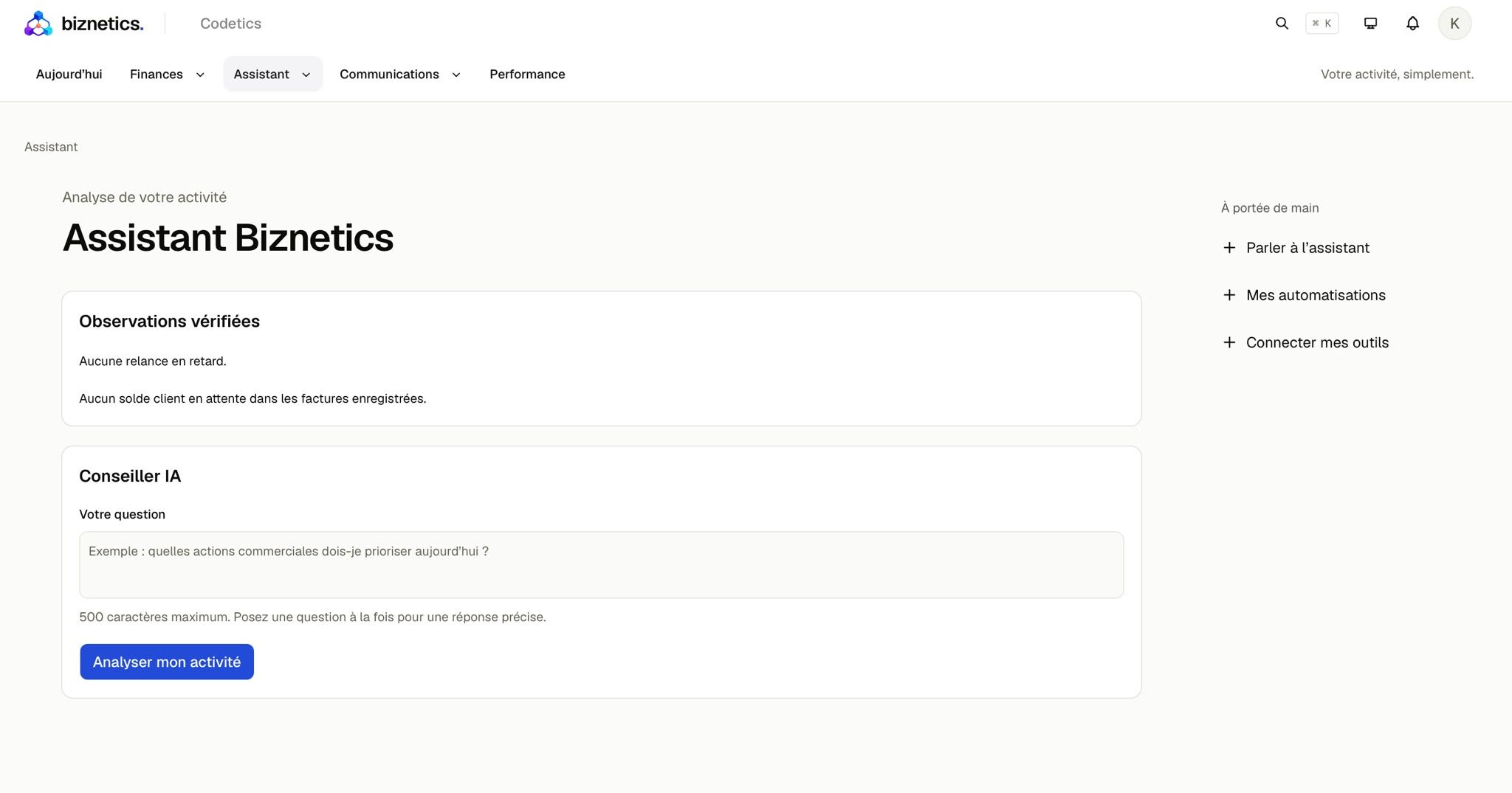 Assistant Biznetics